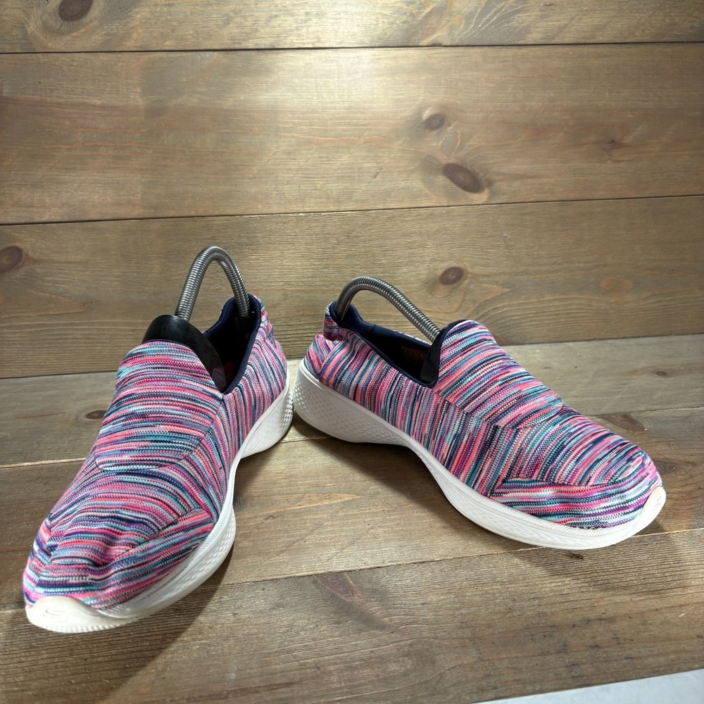 Skechers Go Walk 4 Womens size 9 shoes Multicolor Slip On Knit Comfort sneakers - Picture 3 of 9